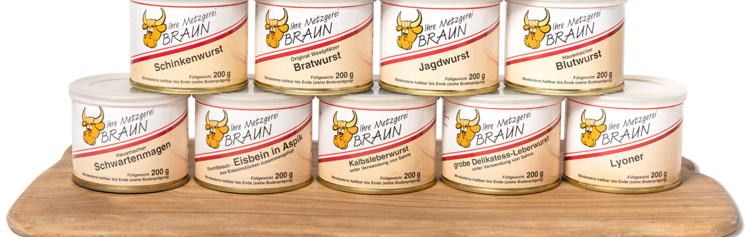 Wurst online kaufen - Metzgerei Braun Rheinland-Pfalz